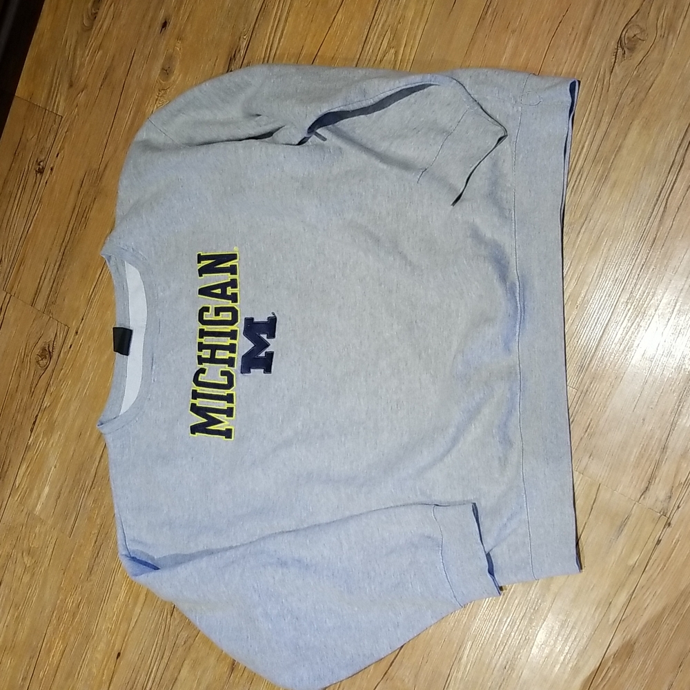 Michigan heather grey raised letters sweatshirt sz XXL